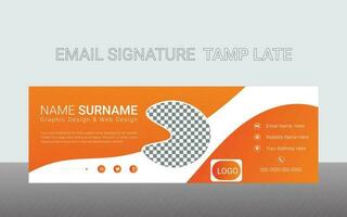 conception de signature d'e-mail vecteur
