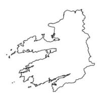 comté Kerry carte, administratif comtés de Irlande. vecteur illustration.