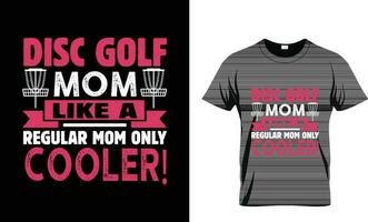 disque le golf maman comme une ordinaire maman seulement glacière marrant longue manche T-shirt disque le golf t-shirt, vintage T-shirt, vecteur