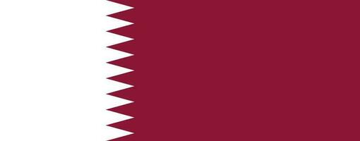 drapeau qatar, couleurs officielles et proportion. illustration vectorielle. vecteur