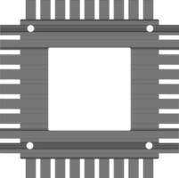 processeur puce icône dans plat style. vecteur