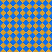 échiquier modèle dans bleu jaune contrastant couleurs. une échecs dessin dans une tourner. en forme de losange géométrique Contexte avec répétition. brillant impression pour impression sur textiles et papier. vecteur