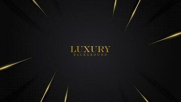 luxe élégant Facile concentrer conception thème dans noir Couleur Contexte avec brillant or ligne vecteur illustration