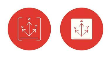 icône de vecteur d'axe