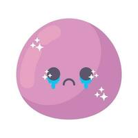 pleurs emoji kawaii icône isolé vecteur