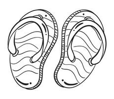 des sandales griffonnage icône isolé conception vecteur