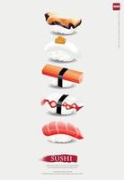 affiche pour illustration vectorielle restaurant sushi vecteur