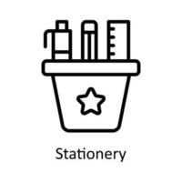 papeterie vecteur contour icône conception illustration. utilisateur interface symbole sur blanc Contexte eps dix fichier