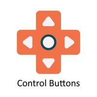 contrôle boutons vecteur plat icône conception illustration. des sports et Jeux symbole sur blanc Contexte eps dix fichier