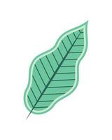 icône de feuille verte vecteur