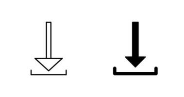 icône de vecteur de téléchargement unique