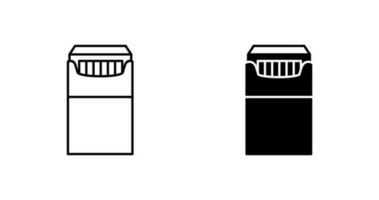 paquet unique d'icône de vecteur de cigarettes