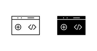 icône de vecteur de code propre unique