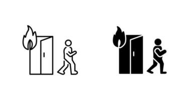 unique en cours d'exécution de l'icône de vecteur de feu