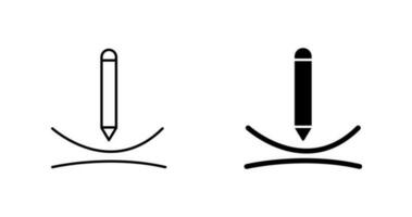 dessiner l'icône de vecteur de courbe