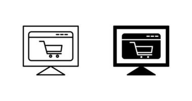 icône de vecteur de site de commerce électronique