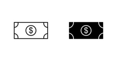 icône de vecteur de billet d'un dollar