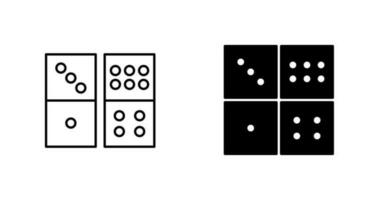 icône de vecteur de jeu de domino