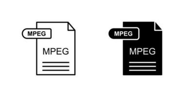 icône de vecteur mpeg