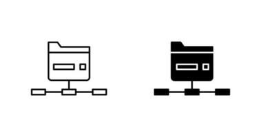 icône de vecteur de dossier réseau