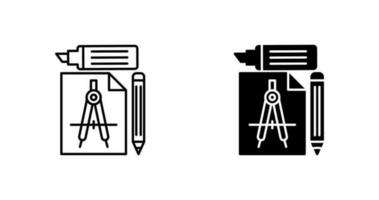 icône de vecteur d'outils d'étude