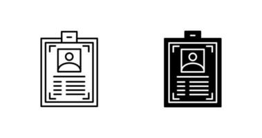 icône de vecteur de carte d'identité