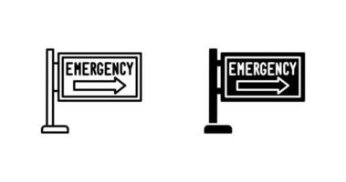 icône de vecteur de signe d'urgence