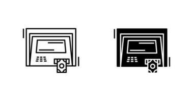 icône de vecteur de guichet automatique