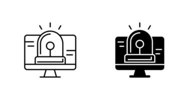 icône de vecteur d'alarme de piratage