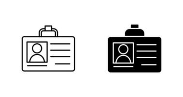 icône de vecteur de carte d'identité