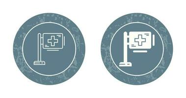 icône de vecteur de signe d'hôpital