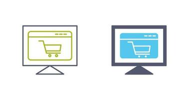 icône de vecteur de site de commerce électronique