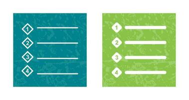 icône de vecteur de liste numérotée unique