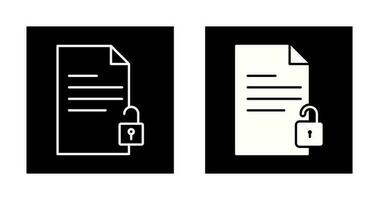 déverrouiller l'icône de vecteur de documents