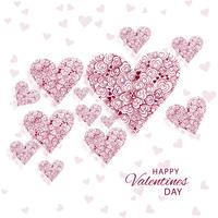 Résumé coeurs décoratifs valentine day background illustrat vecteur