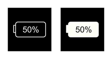 icône de vecteur de demi-batterie unique