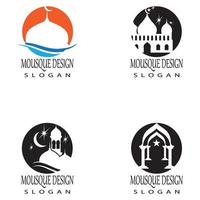 mosquée logo modèle vecteur symbole illustration design