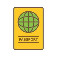 icône de vecteur de passeport