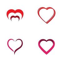 amour coeur logo et vecteur de symbole