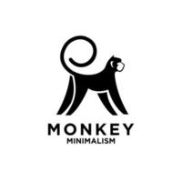 conception d'icône de logo vectoriel singe minimalisme premium