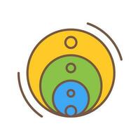 icône de vecteur de diagramme de Venn