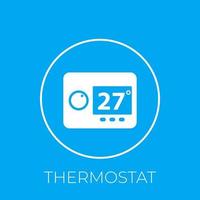 icône de vecteur de thermostat numérique