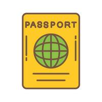 icône de vecteur de passeport