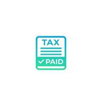 icône de taxes payées vecteur