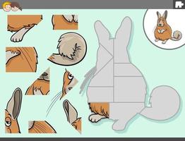 jeu de puzzle avec personnage animal viscacha vecteur