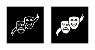 icône de vecteur de masques de théâtre