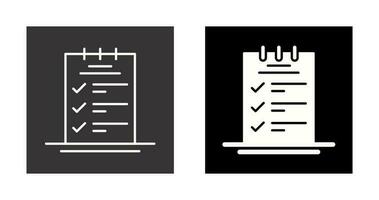 icône de vecteur de liste de contrôle de réservation