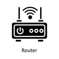 routeur vecteur solide icône conception illustration. utilisateur interface symbole sur blanc Contexte eps dix fichier