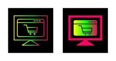 icône de vecteur de site de commerce électronique