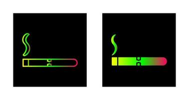 icône de vecteur de cigare allumé unique